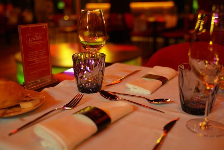 Braga: The Lingerie Restaurant Cabaret Show with Dinner - Dinner, wine, water, and coffee for $51