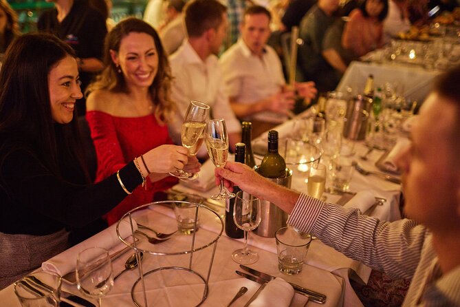 Sydney CABARET Dinner Cruise - Dinner at a reserved table, with the harbour moving past