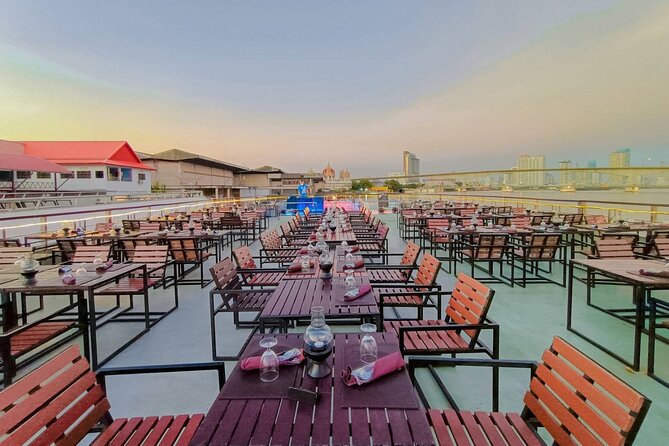 White Orchid Sunset Dinner Cruise Calypso Ladyboy Cabaret Show - Boarding the Chao Phraya at 5pm